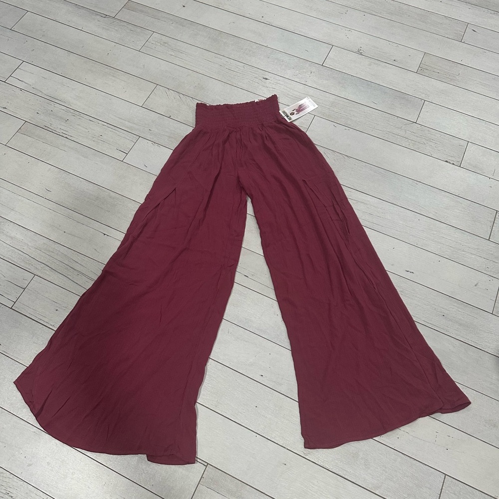 Rewash Mauve Wide-Leg Women's Pants